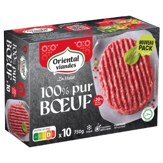 Steak Haché 100% Pur Bœuf Halal ORIENTAL VIANDES