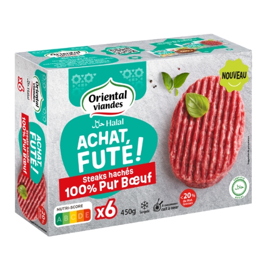 Steaks Hachés 100% Pur Bœuf Halal ORIENTAL VIANDES