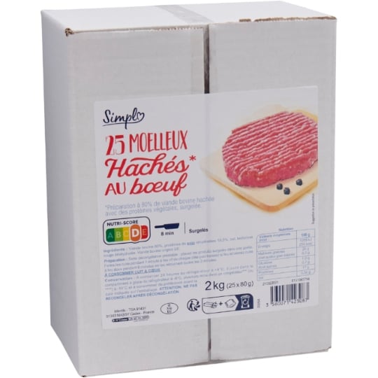 Hachés moelleux au bœuf SIMPL