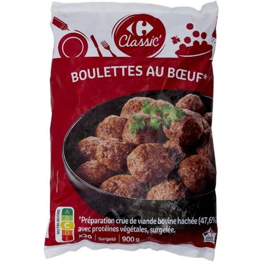 Boulettes au bœuf CARREFOUR CLASSIC'