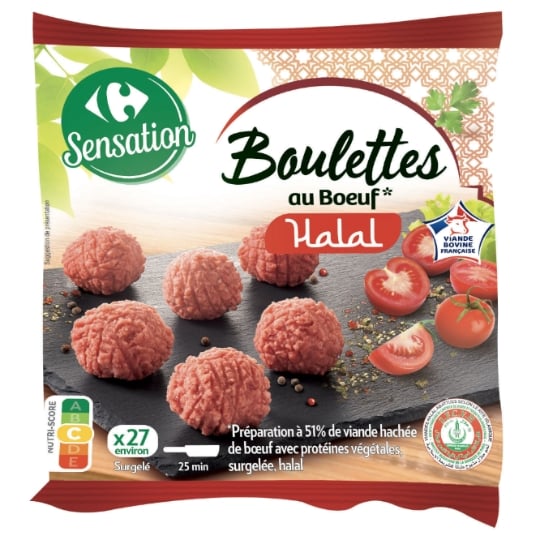 Boulettes au bœuf halal CARREFOUR SENSATION