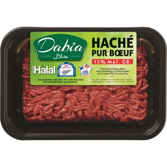 Viande Hachée Pur Bœuf 15% MG Halal DABIA