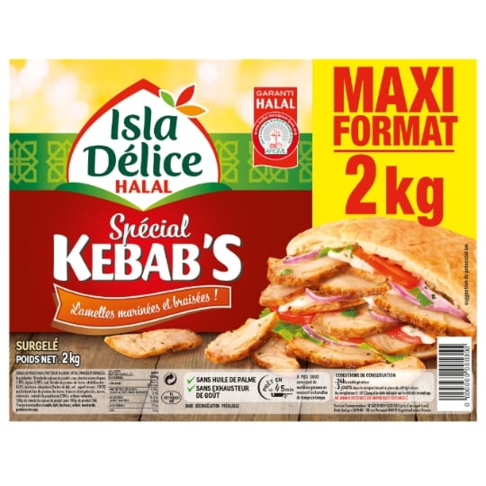Lamelle de volaille  spéciale kebab Halal ISLA DELICE