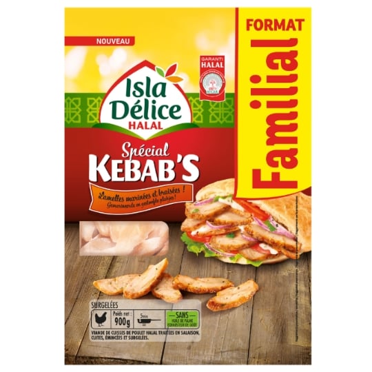 Lamelles de Kebab Marinées et Braisées Halal ISLA DELICE