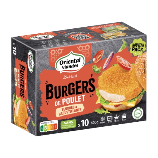 Burgers halal de poulet ORIENTAL VIANDES