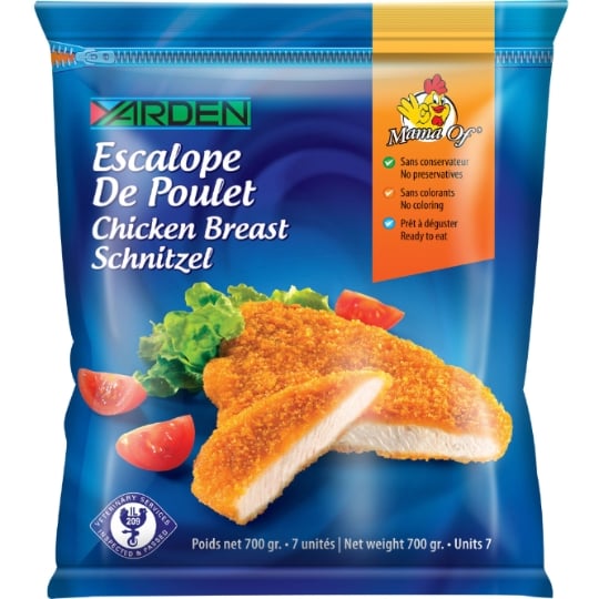 Escalopes de poulet panées casher YARDEN
