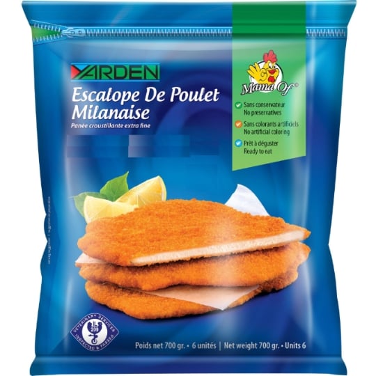 Escalope de poulet milanaise YARDEN