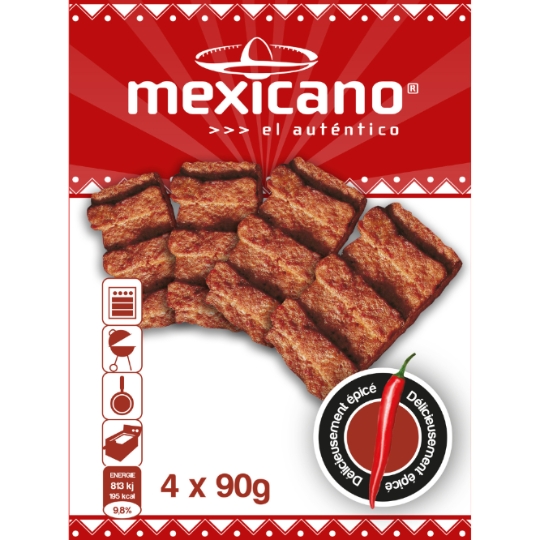 Viande préparé bœuf et poulet épicé MEXICANO AUTENTICO