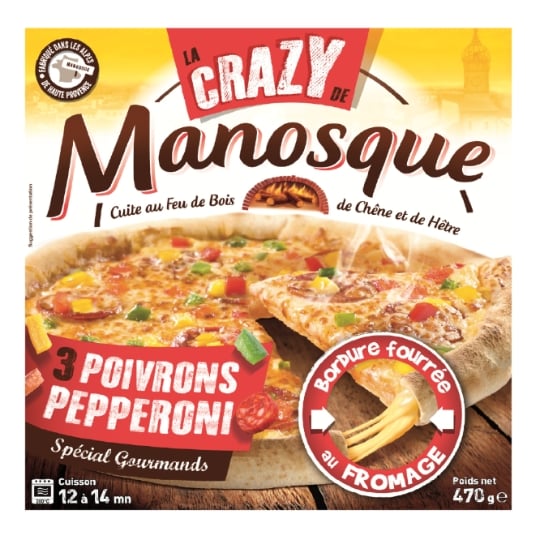 Pizza Crazy Pepperoni cuite au feu de bois LA PIZZA DE MANOSQUE