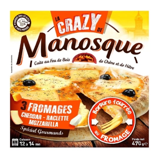 Pizza 3 fromages LA PIZZA DE MANOSQUE