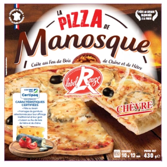 Pizza chèvre label rouge  LA PIZZA DE MANOSQUE