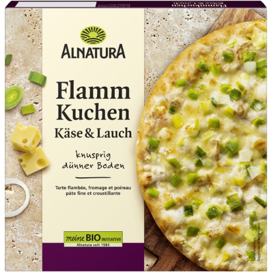 Tarte Flambée Fromage et Poireau Pâte Fine et Croustillante Bio ALNATURA