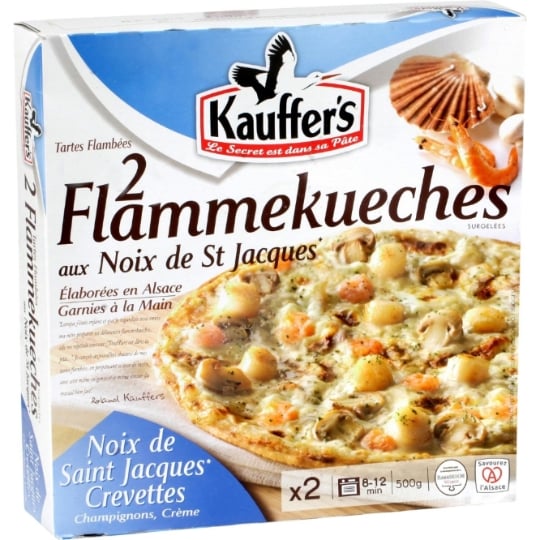 Flammekueches aux noix de St-Jacques KAUFFER'S