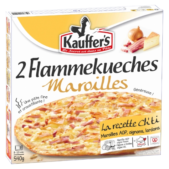 Flammekueches Maroilles AOP, Oignons et lardons KAUFFER'S