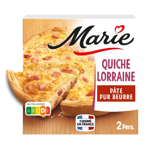 Quiche Lorraine lardon/jambon fumés/emmental MARIE