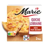 Quiche Lorraine lardon/jambon fumés/emmental MARIE