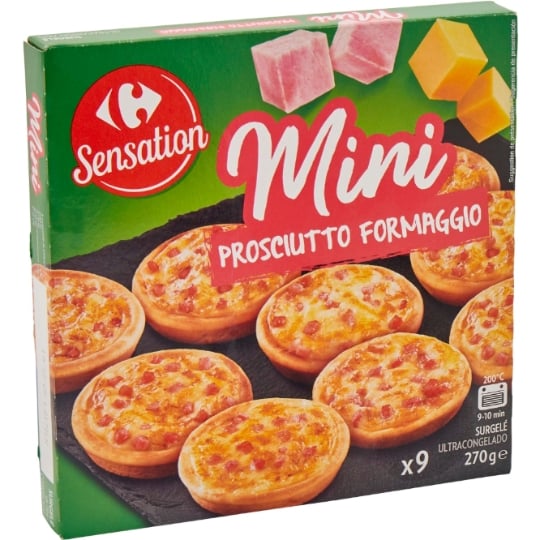 Mini pizzas jambon fromage CARREFOUR SENSATION
