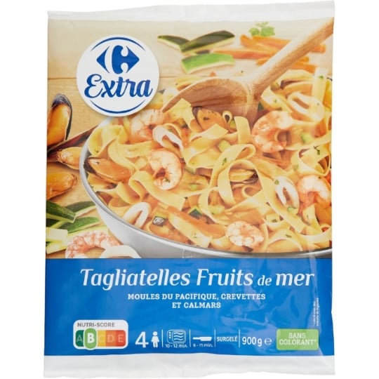 Plat cuisiné tagliatelles fruits de mer CARREFOUR EXTRA