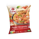 Poulet Basquaise sans colorant, volaille française et surgelé CARREFOUR EXTRA