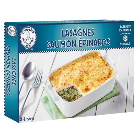 Plat Cuisiné Lasagnes Saumon Epinards COMPTOIR DES MAREES