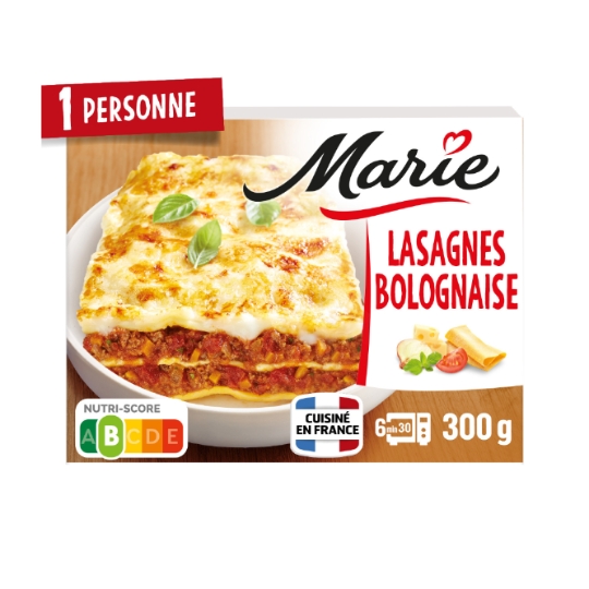 Plat cuisiné lasagnes à la bolognaise MARIE