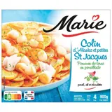 Plat cuisiné colin d'Alaska petites St Jacques MARIE