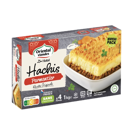Plat cuisiné hachis parmentier halal ORIENTAL VIANDES