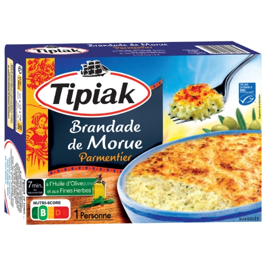 Plat cuisiné brandade de morue TIPIAK