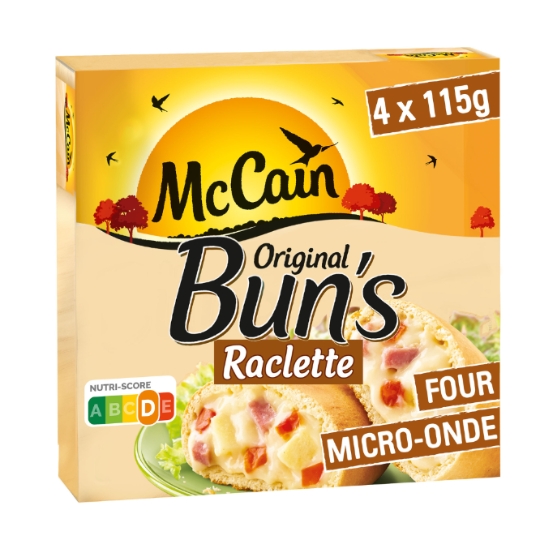 Bun's Raclette Jambon Crème Fraiche MCCAIN
