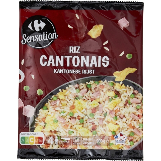 Riz thaï cuit cantonais, surgelé et le porc français CARREFOUR SENSATION