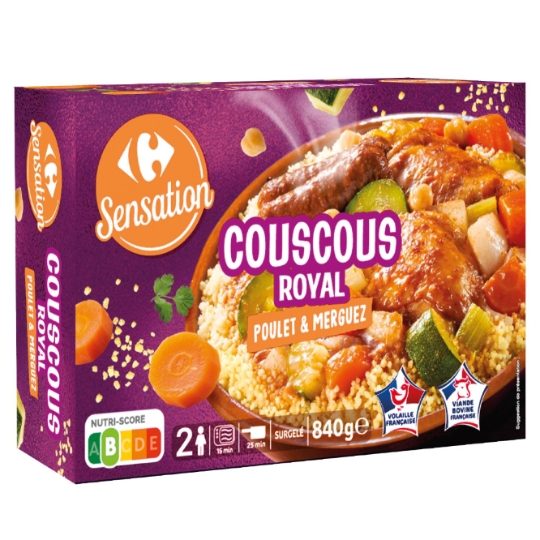 Couscous poulet, merguez et surgelé CARREFOUR SENSATION