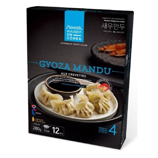 Plat cuisiné gyoza mandu aux crevettes MAISON DE COREE