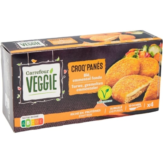 Croq'panés blé, emmental fondu CARREFOUR VEGGIE