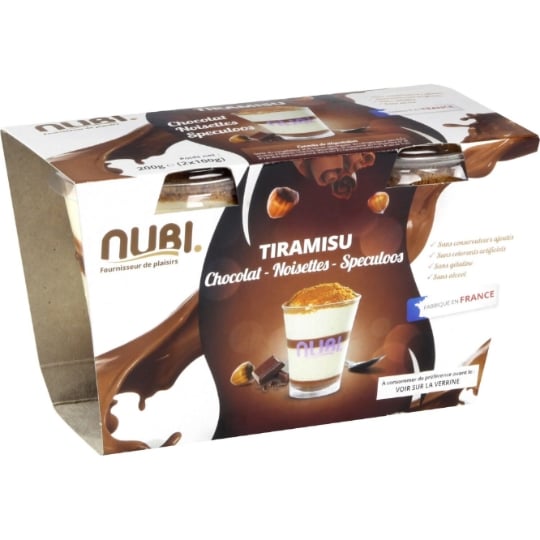 Dessert Tiramisu chocolat noisettes spéculoos NUBI