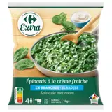 Épinards en branches à la crème en branches à la crème CARREFOUR CLASSIC'