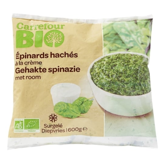 Epinards  hachés à la crème Bio CARREFOUR BIO