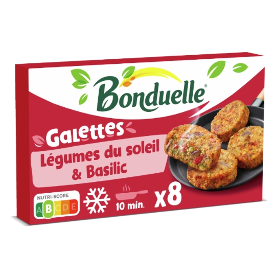 Galettes Légumes du Soleil et Basilic à Poêler BONDUELLE