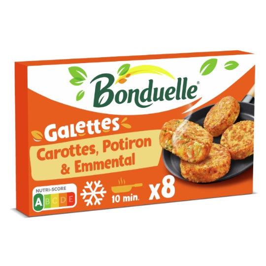 Galettes Carotte Potiron et Emmental à Poêler BONDUELLE