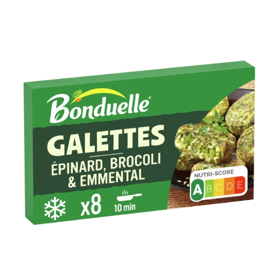 Galettes Brocoli Epinard et Emmental à Poêler BONDUELLE