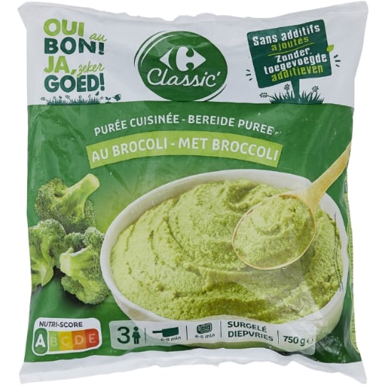 Purée de brocolis CARREFOUR CLASSIC'