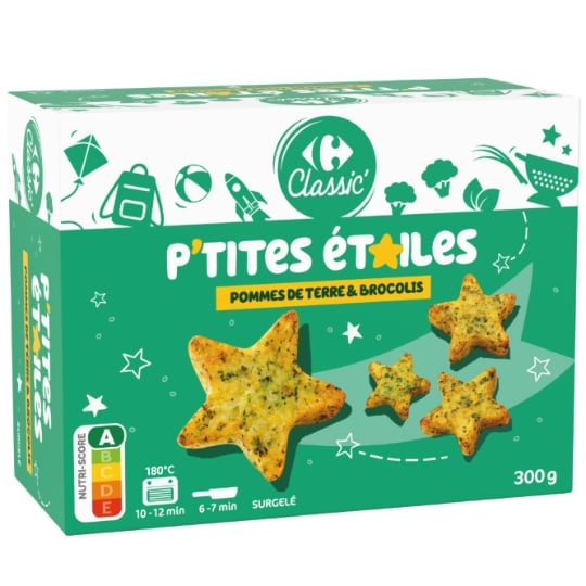 Pommes de Terre et Brocolis P'tites Etoiles CARREFOUR CLASSIC'