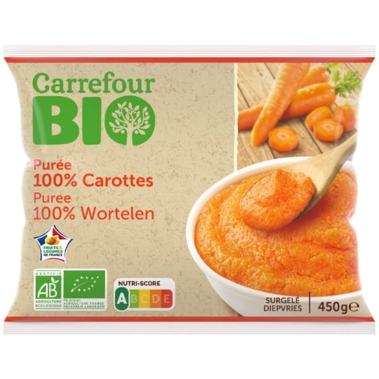 Purée  100% carottes Bio CARREFOUR BIO
