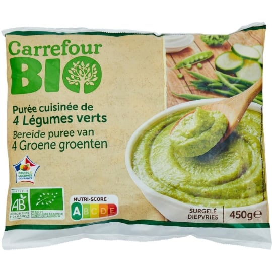 Plat cuisiné purée de légumes verts CARREFOUR BIO