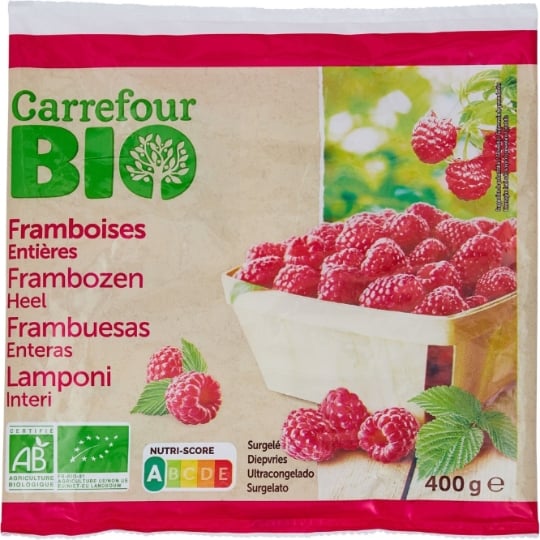 Framboises entières CARREFOUR BIO