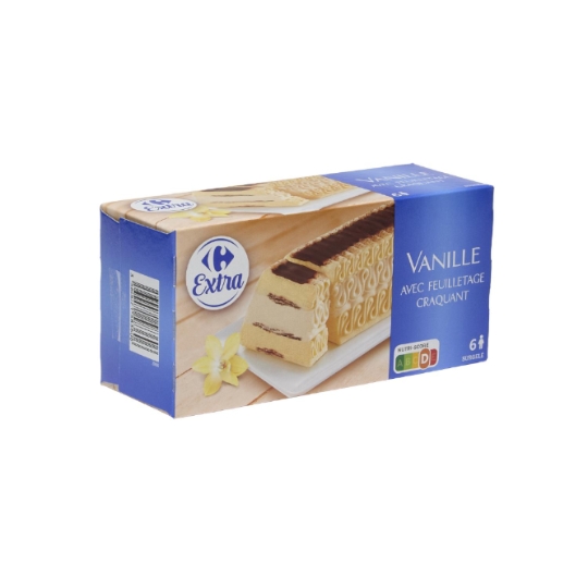 Dessert glacé feuilleté vanille CARREFOUR EXTRA