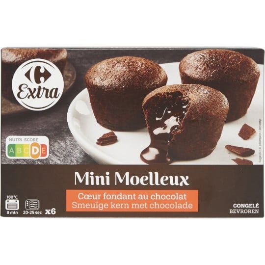 Mini moelleux Cœur Fondant Chocolat CARREFOUR EXTRA