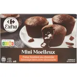 Mini moelleux Cœur Fondant Chocolat CARREFOUR EXTRA