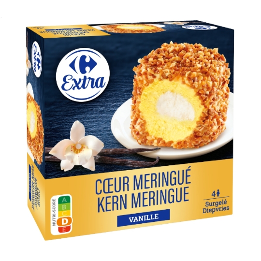 Dôme glace  vanille coeur meringue CARREFOUR EXTRA
