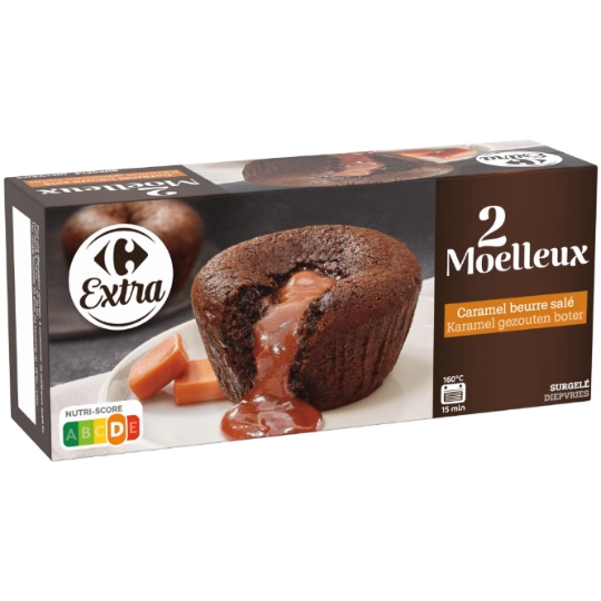 Dessert Moelleux Chocolat noir Cœur Caramel Beurre Salé