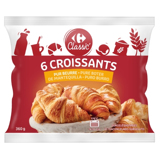 Croissants pur beurre CARREFOUR CLASSIC'